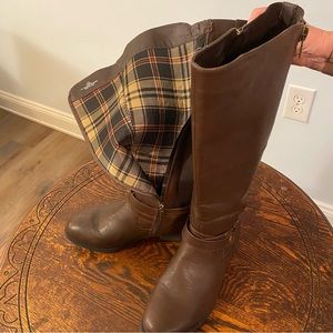 Lane Bryan Brown Boots Size 8W Wide Calf